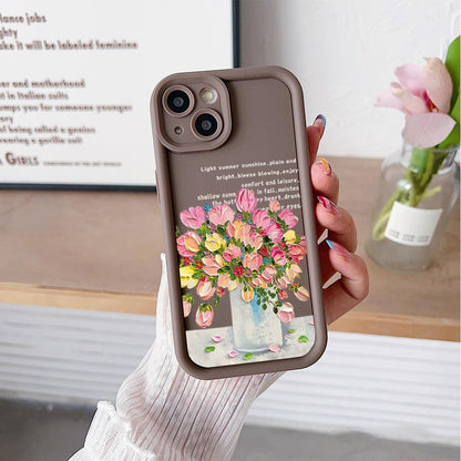 Creative colorful flower Apple phone case