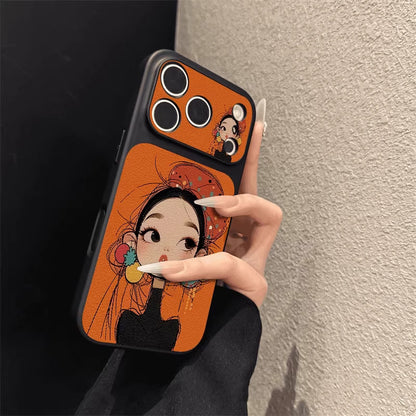 Niche pretty girl's iPhone case