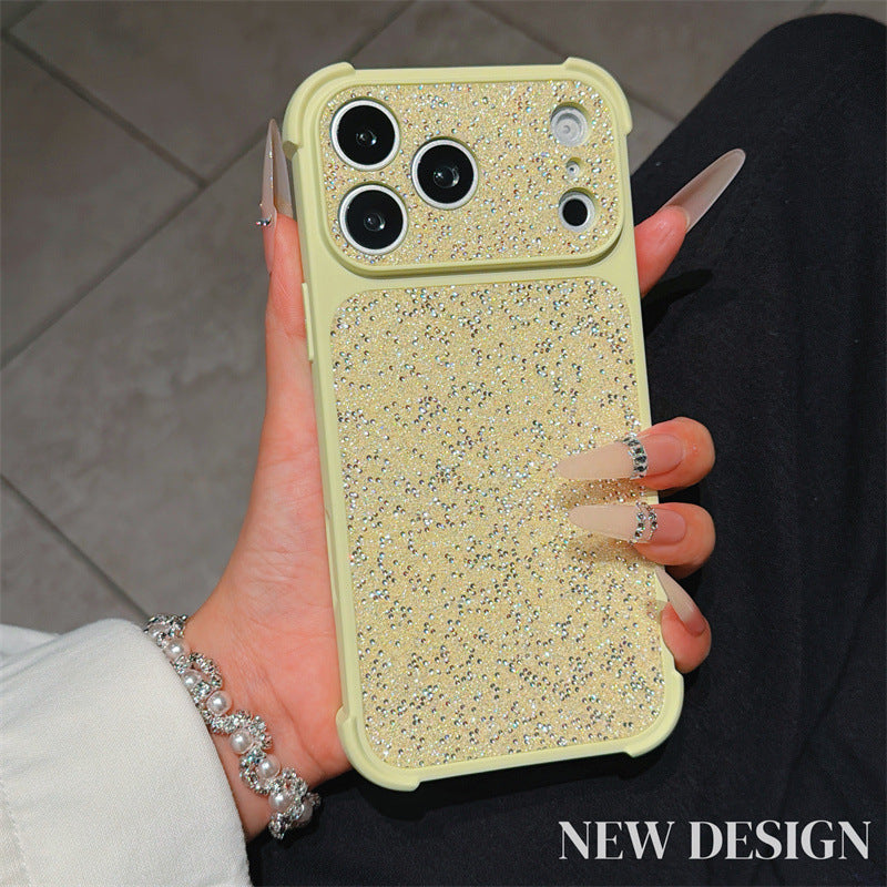 Sparkling large window anti-drop airbag Apple phone case