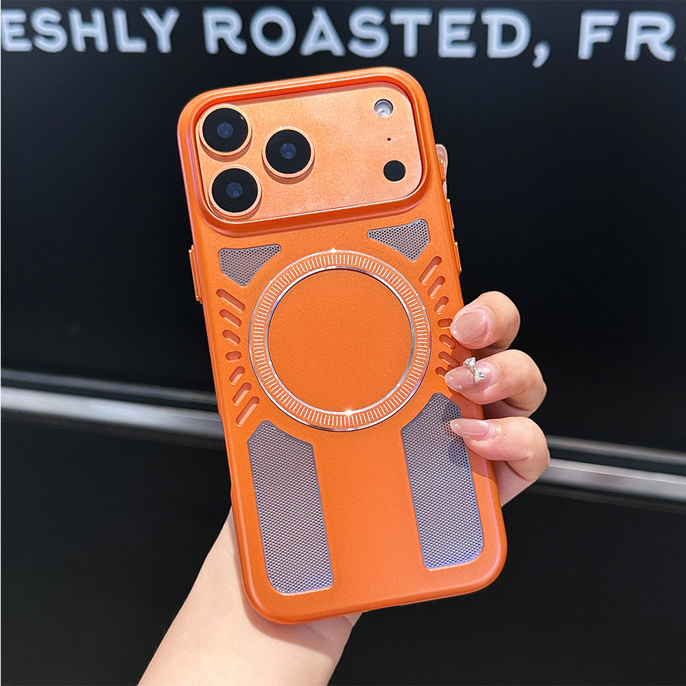 Fine-pore breathable magnetic Apple phone case