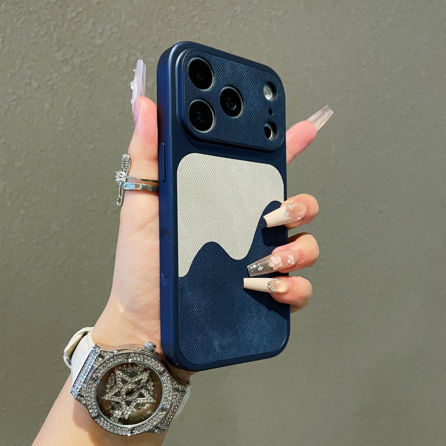 Simple denim textured iPhone case
