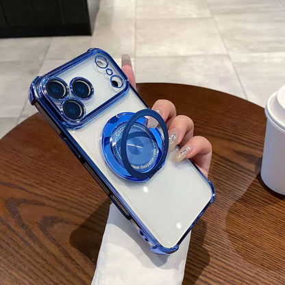 360° Rotating Stand Metal Magnetic Apple Phone Case