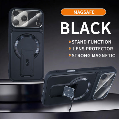 Multifunctional anti-drop protective case, invisible stand, magnetic Apple phone case