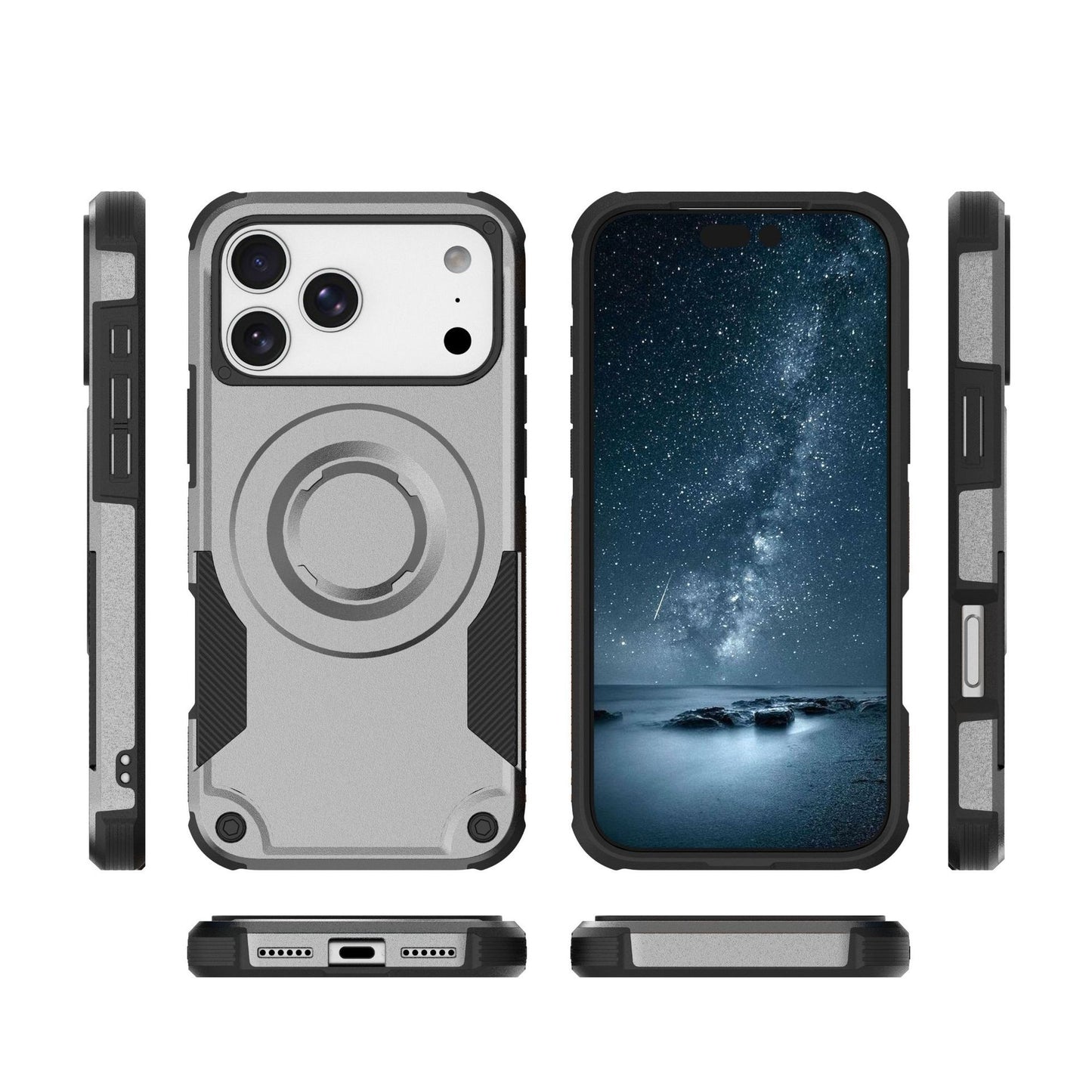 Four-corner anti-drop magnetic Apple phone case