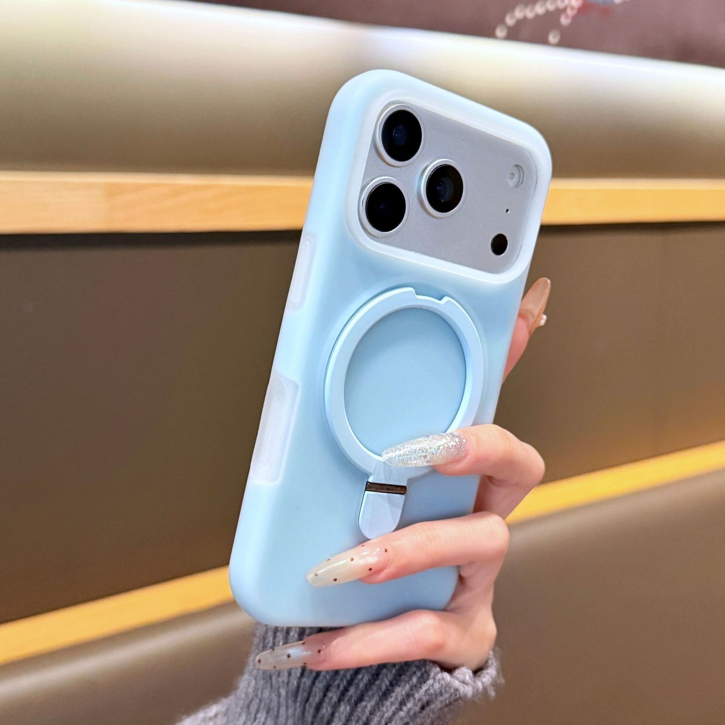 Jelly Magnetic Stand Apple Phone Case
