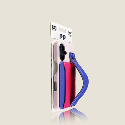 Wristband color-block card holder Apple phone case