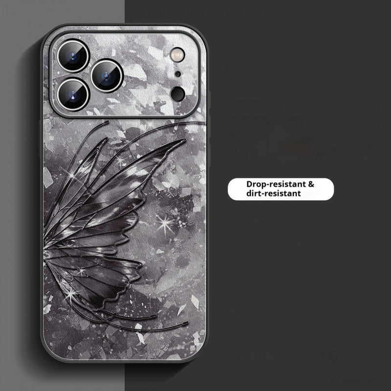 Lambskin butterfly Apple phone case