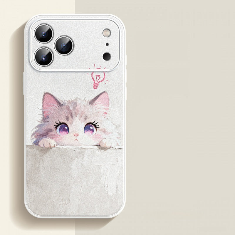 Lambskin Kitten Apple Phone Case