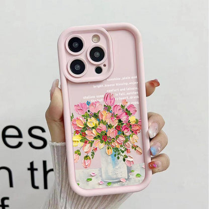 Creative colorful flower Apple phone case