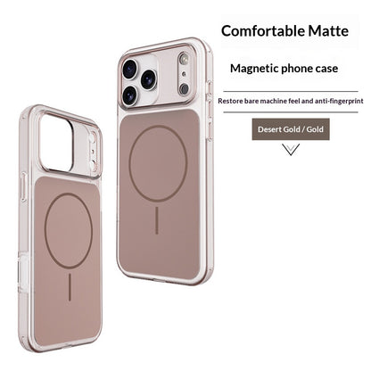 Simple and stylish transparent magnetic Apple phone case