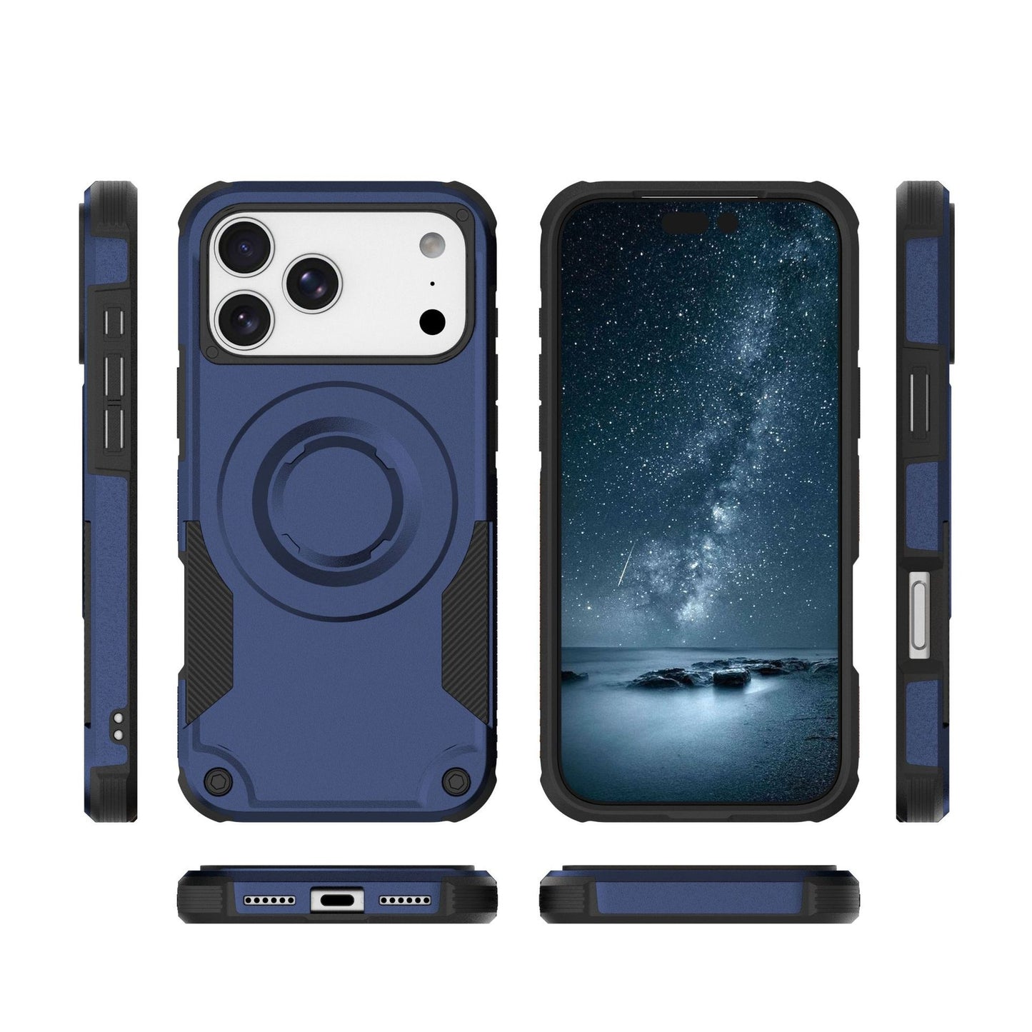 Four-corner anti-drop magnetic Apple phone case