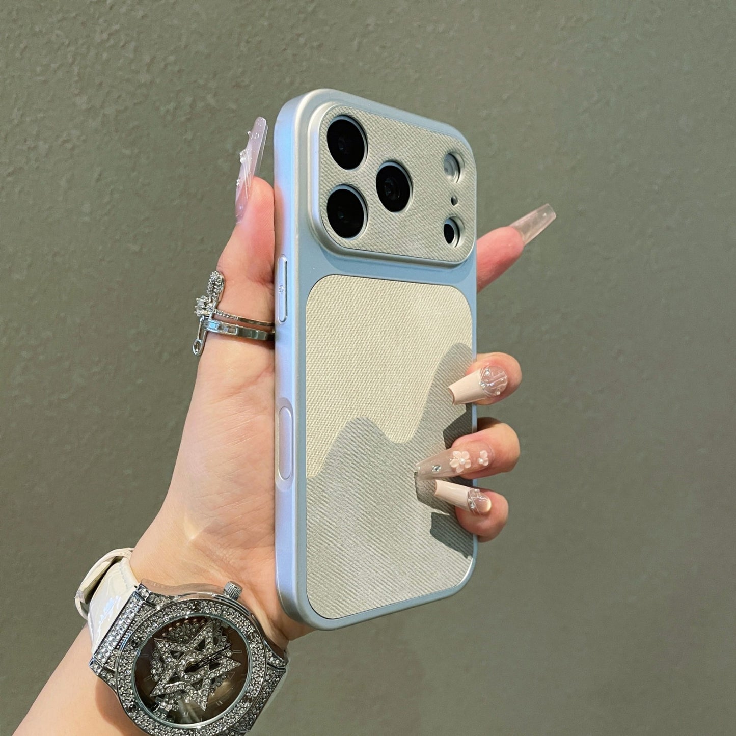 Simple denim textured iPhone case