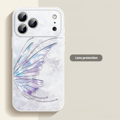Lambskin butterfly Apple phone case