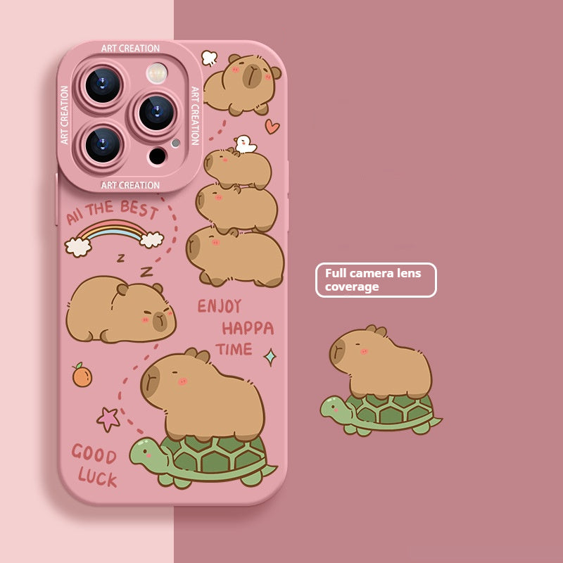 Cute animal silicone soft shell Apple phone case