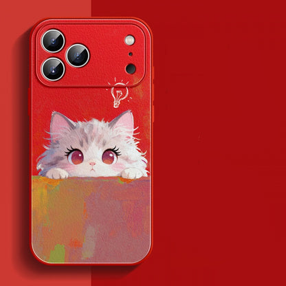 Lambskin Kitten Apple Phone Case