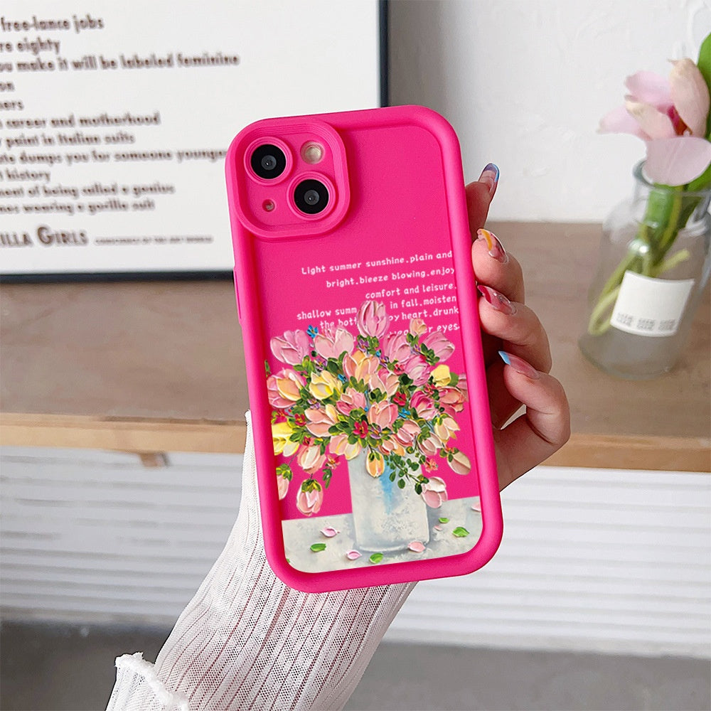 Creative colorful flower Apple phone case