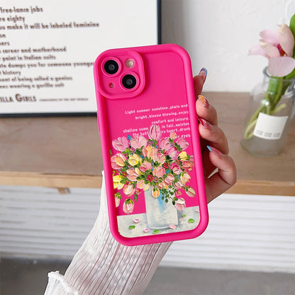 Creative colorful flower Apple phone case