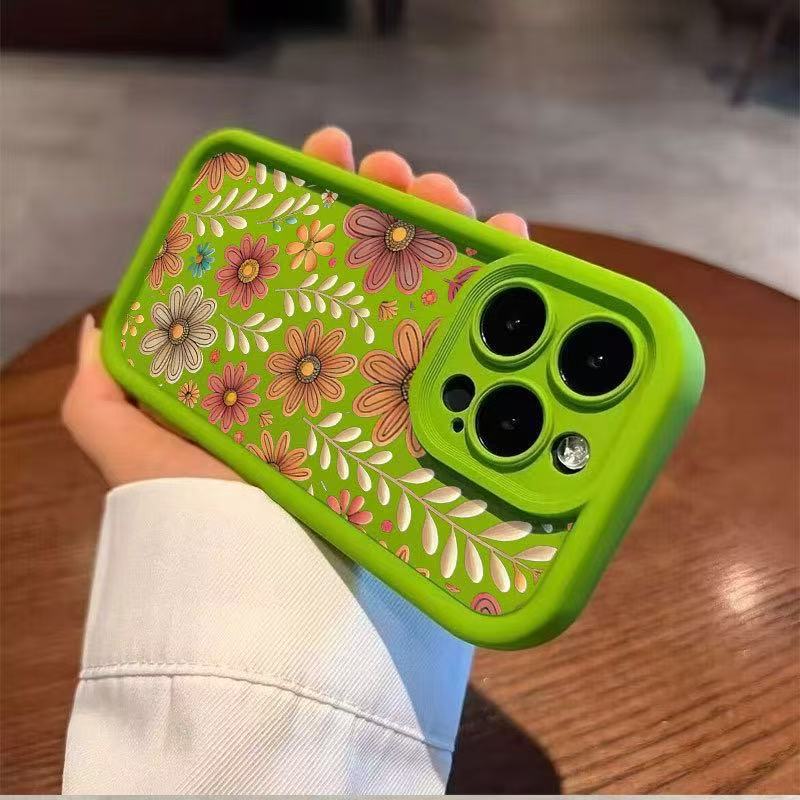 Silicone chrysanthemum Apple phone case