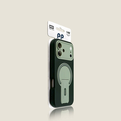 Color-blocked, skin-feel magnetic stand for iPhones