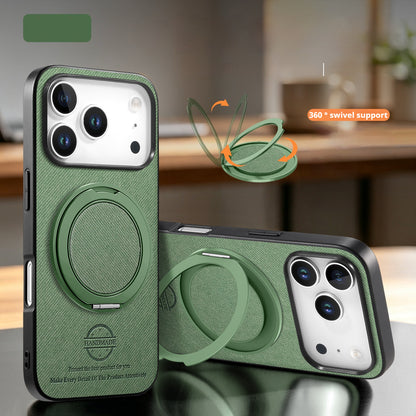 Leather rotating stand magnetic Apple phone case