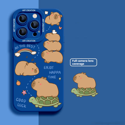Cute animal silicone soft shell Apple phone case