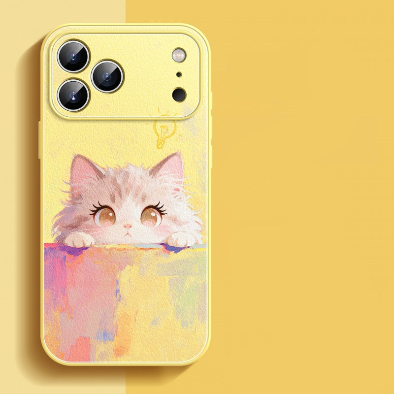 Lambskin Kitten Apple Phone Case