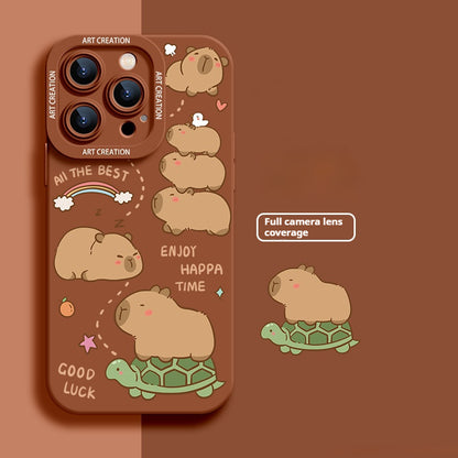 Cute animal silicone soft shell Apple phone case