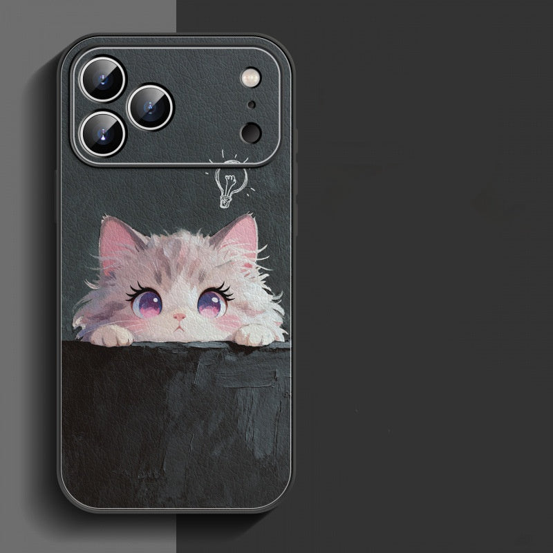 Lambskin Kitten Apple Phone Case